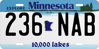 MN license plate 236NAB