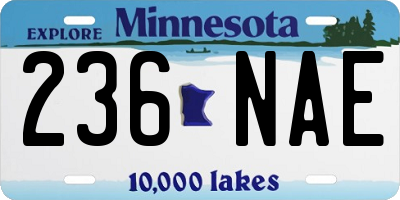 MN license plate 236NAE