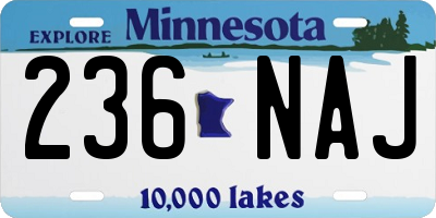 MN license plate 236NAJ