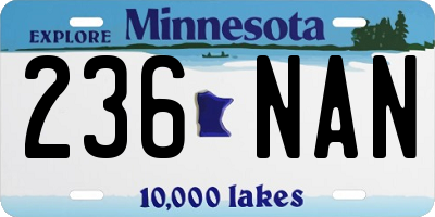 MN license plate 236NAN