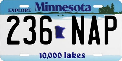 MN license plate 236NAP