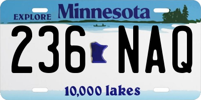 MN license plate 236NAQ