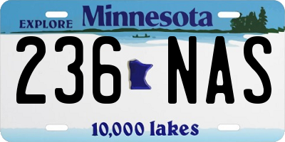 MN license plate 236NAS