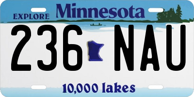 MN license plate 236NAU