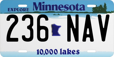 MN license plate 236NAV