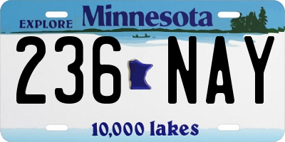 MN license plate 236NAY