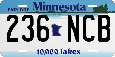 MN license plate 236NCB