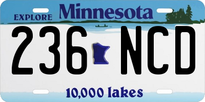 MN license plate 236NCD