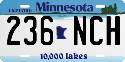 MN license plate 236NCH