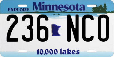 MN license plate 236NCO
