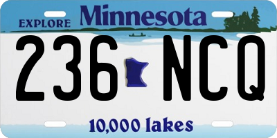 MN license plate 236NCQ