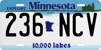 MN license plate 236NCV