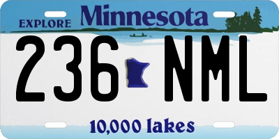 MN license plate 236NML