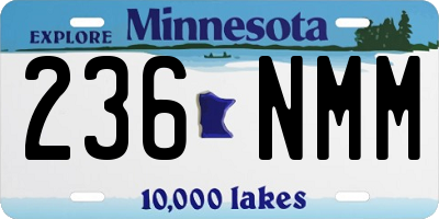 MN license plate 236NMM