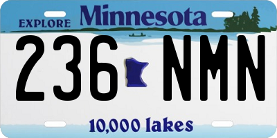 MN license plate 236NMN