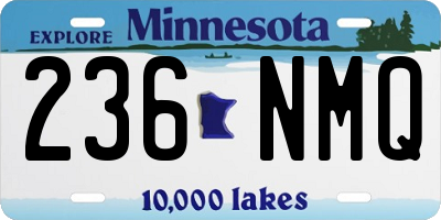 MN license plate 236NMQ