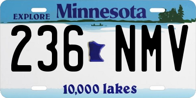 MN license plate 236NMV