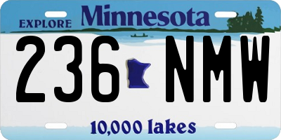 MN license plate 236NMW