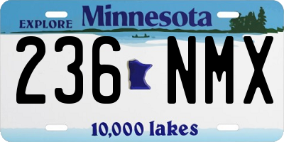 MN license plate 236NMX