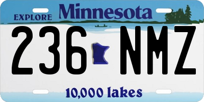 MN license plate 236NMZ