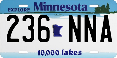 MN license plate 236NNA
