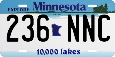MN license plate 236NNC