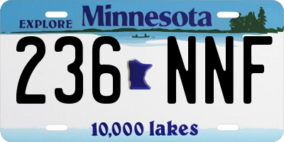MN license plate 236NNF
