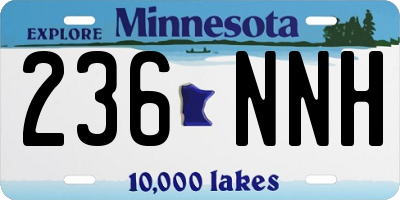 MN license plate 236NNH
