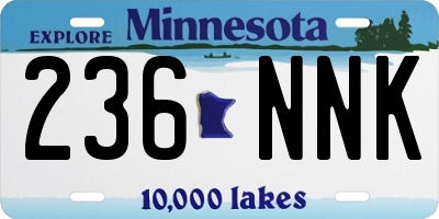 MN license plate 236NNK