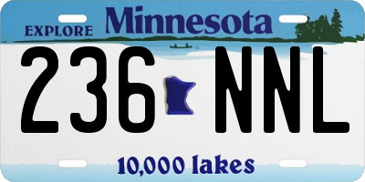 MN license plate 236NNL
