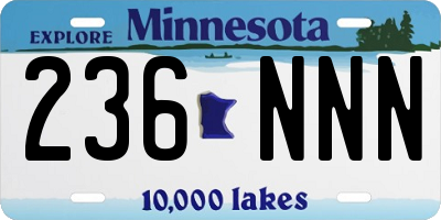 MN license plate 236NNN