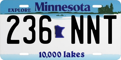 MN license plate 236NNT