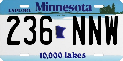 MN license plate 236NNW