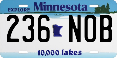 MN license plate 236NOB