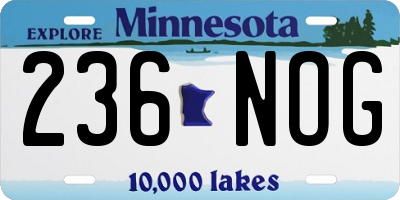MN license plate 236NOG