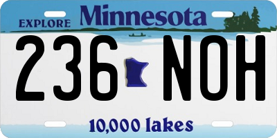 MN license plate 236NOH