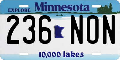 MN license plate 236NON