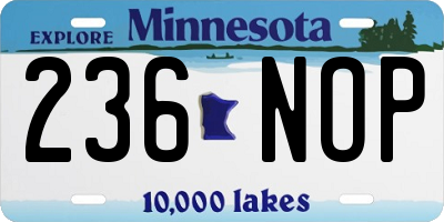 MN license plate 236NOP