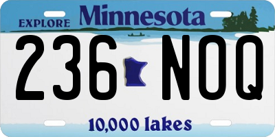 MN license plate 236NOQ