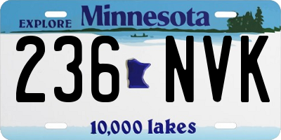 MN license plate 236NVK