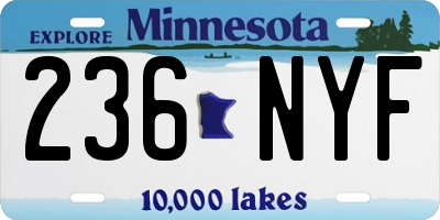 MN license plate 236NYF