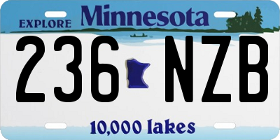 MN license plate 236NZB