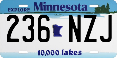 MN license plate 236NZJ