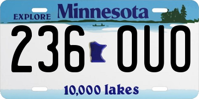 MN license plate 236OUO