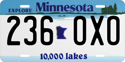 MN license plate 236OXO
