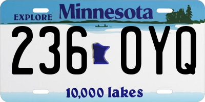 MN license plate 236OYQ