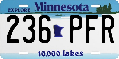 MN license plate 236PFR
