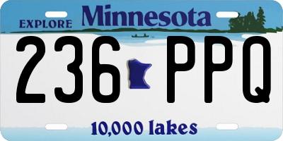 MN license plate 236PPQ