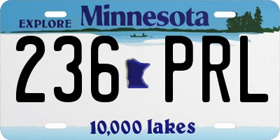 MN license plate 236PRL