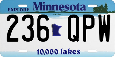 MN license plate 236QPW